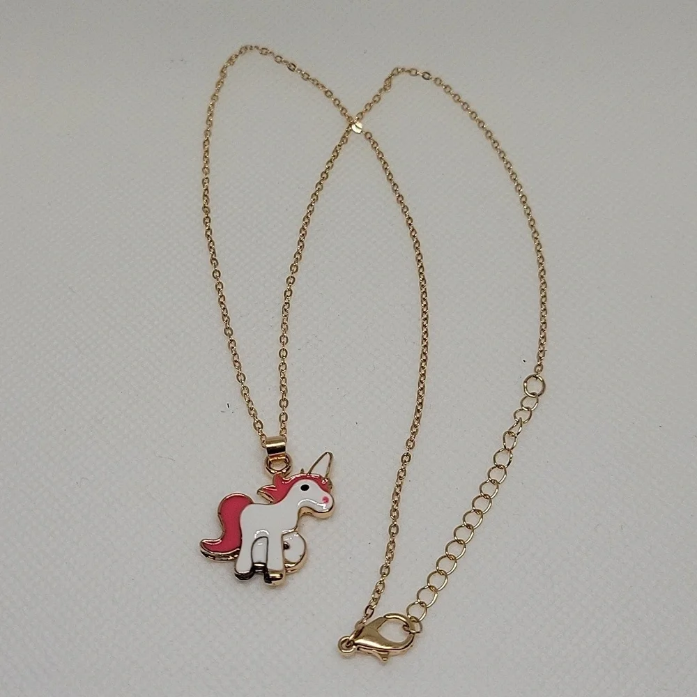 Unicorn Enamel Gold Tone 18